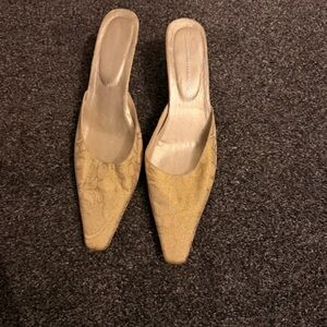 Dorothy Perkins Gold Textured Mules